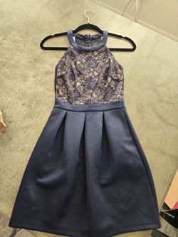 Navy Blue Evening Gown, XS