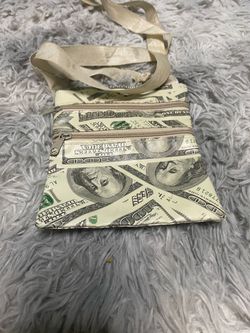 100 Dollar Bill Print Crossbody Bag