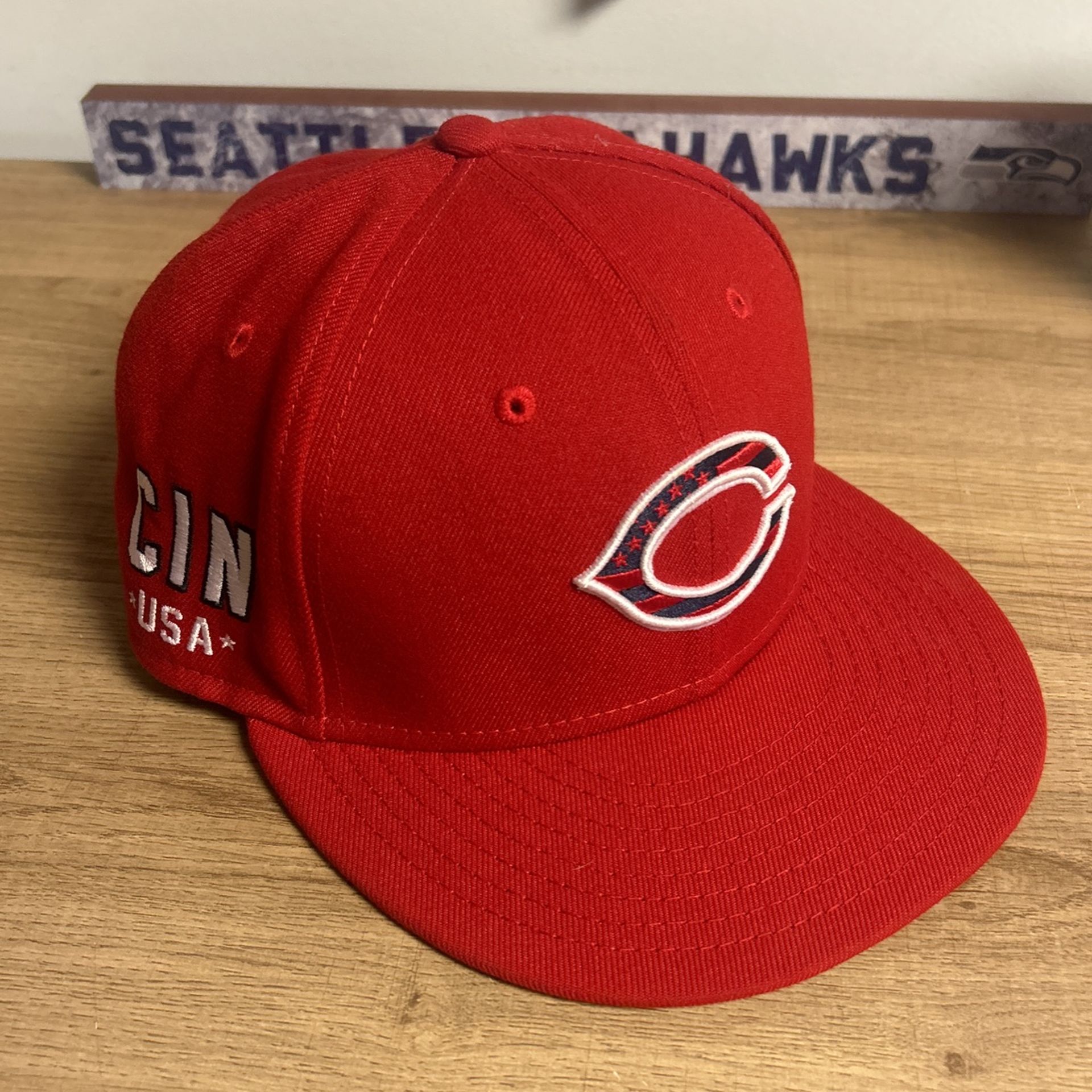 Game Worn Amir Garrett hat