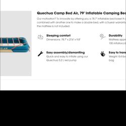 2 Camp Air Inflatable Camping Bed Base. Make An Offer