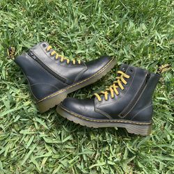 Dr. Martens 1460 Pascal Black Smooth Leather Boots Grunge Punk Unisex
