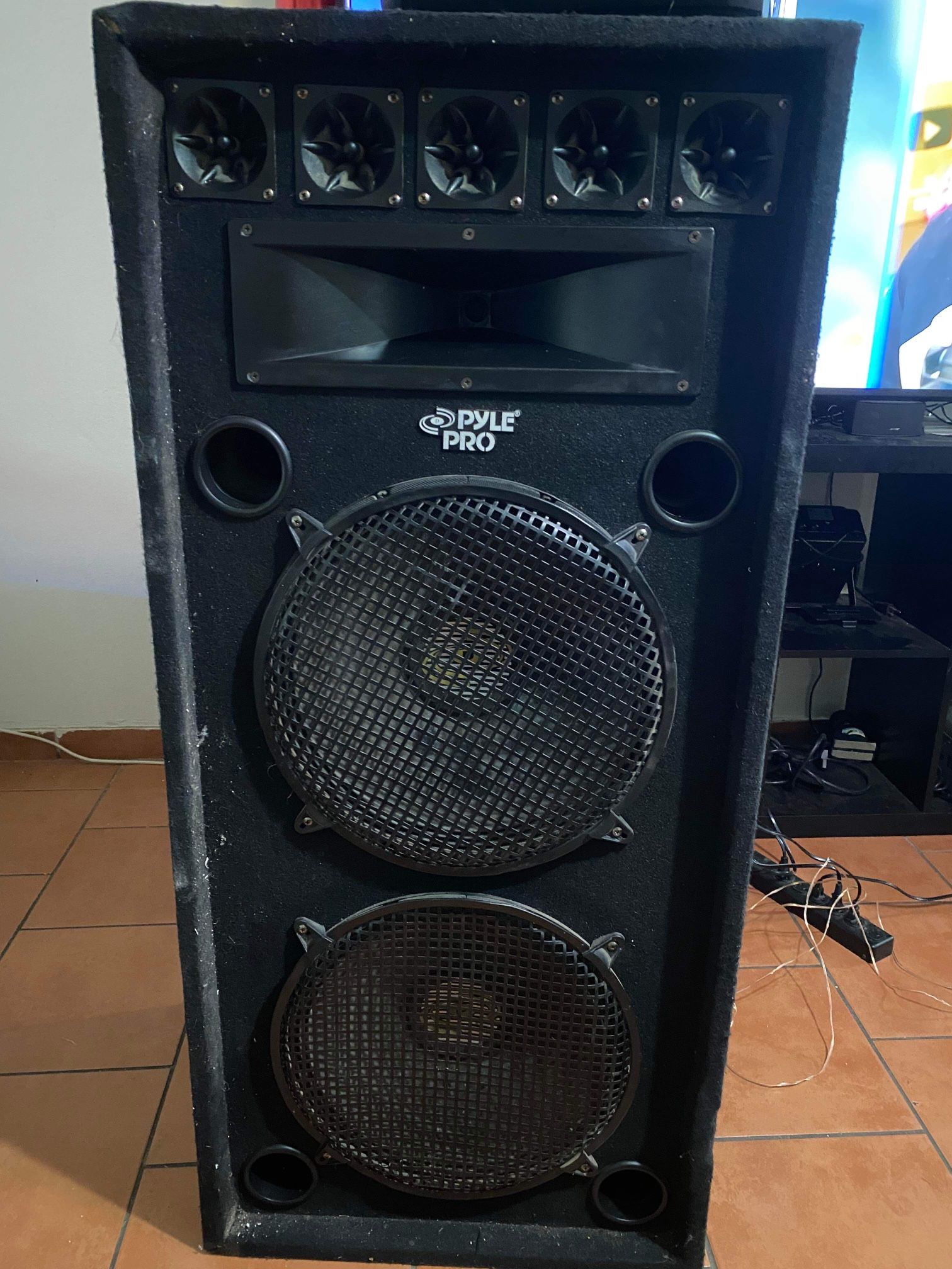One Pyle Pro Dj Speaker 15 Inch Woofers Read Description