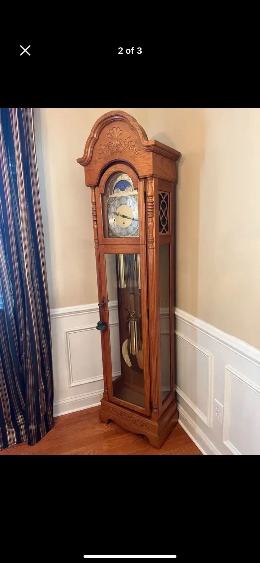 RIDGEWAY Grandfather Clock works Great