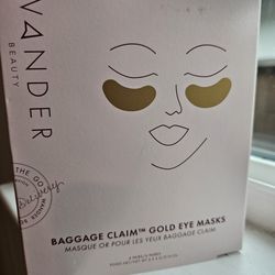 New Wander Beauty Baggage Claim Gold Eye Masks, 6 piece