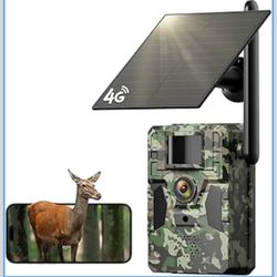 Trail Camera, 2K Cellular Trail Camera with Built in 4G SIM Card Unlimited Data Plan Game Camera, 0.2s Trigger Speed Trail Cameras with Night Vision M