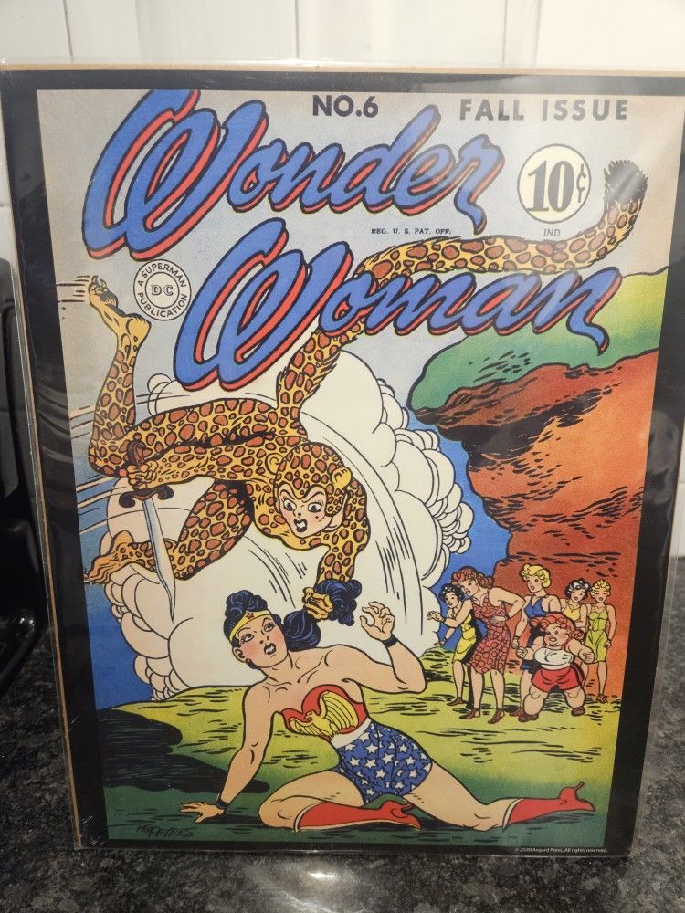 VINTAGE WONDER WOMAN COMIC BOOK COVER PRINT