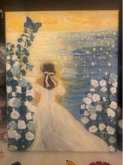 “Missing you “ acrylic on stretched canvas