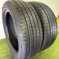 U249  215 55 18 95V  Kumho  Premium All-Season  2 Used Tires 90% Life 
