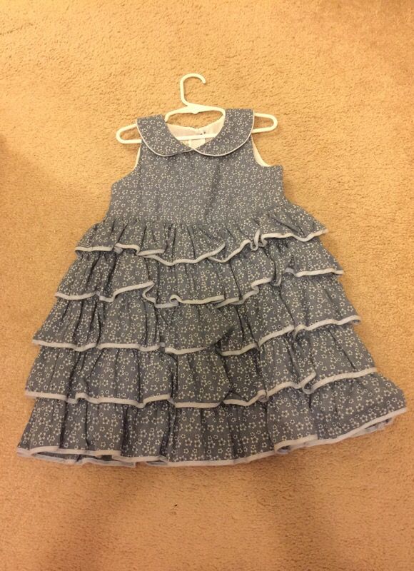Dress with Flowers. Size 6 y.o. Girl