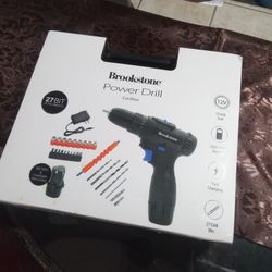 New Brookstone power Drill 27 Bit Price Is Firm $45