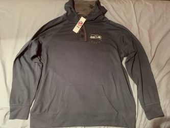 Seattle Seahawks NFL Buttoned Hoodie; Men’s 2XL