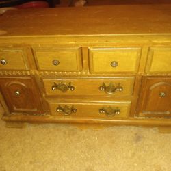 Vintage Wooden 3story Jewelry Box For Sale