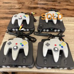 3 Nintendo 64 (N64) Gaming Consoles $125 EACH