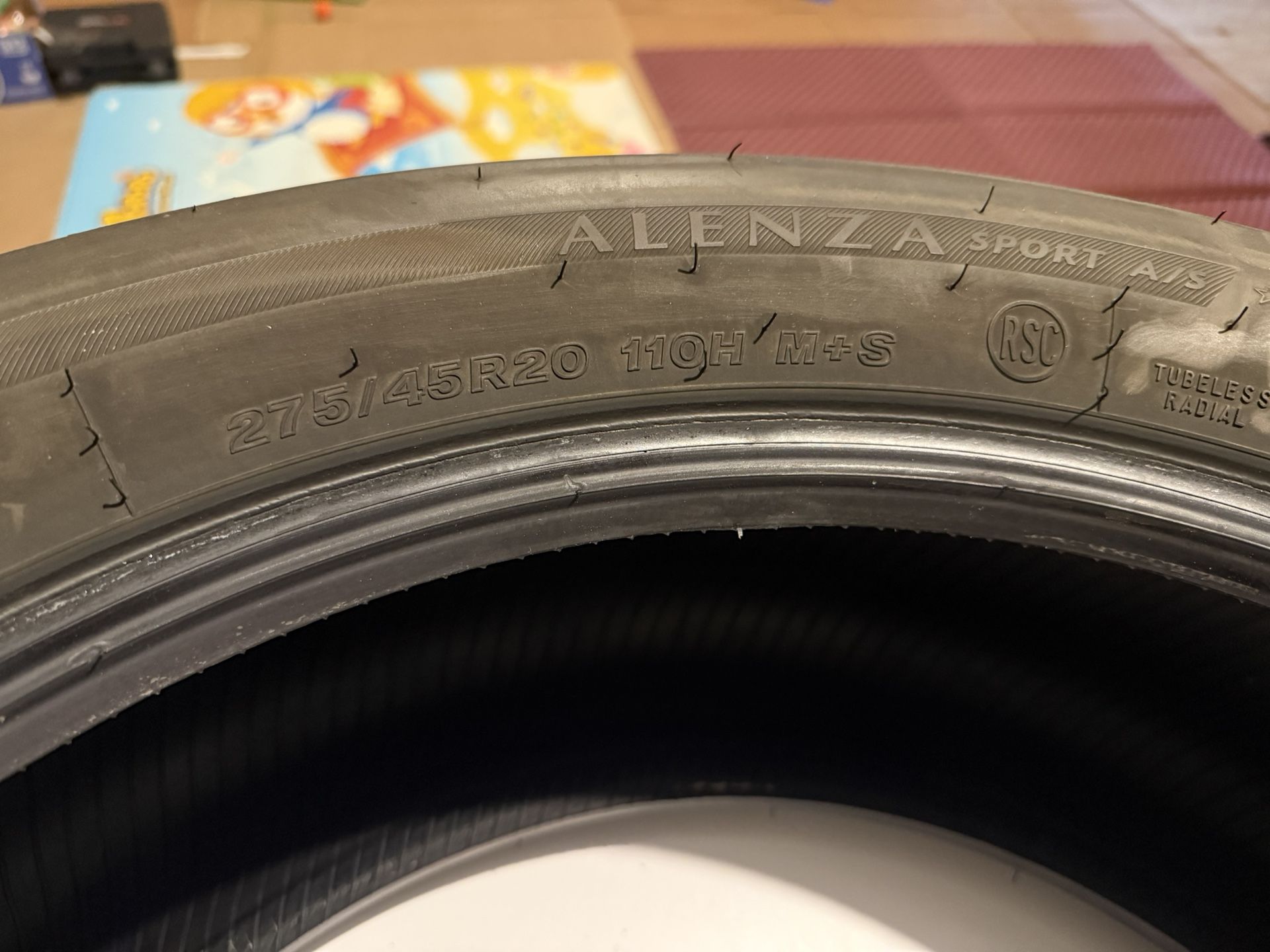 Alenza Sport tire (275/45R20, All-Season Tire) – Lightly Used – $80