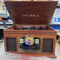 Victrola VTA-204B-MAH Bluetooth Stereo Audio System - Mahogany