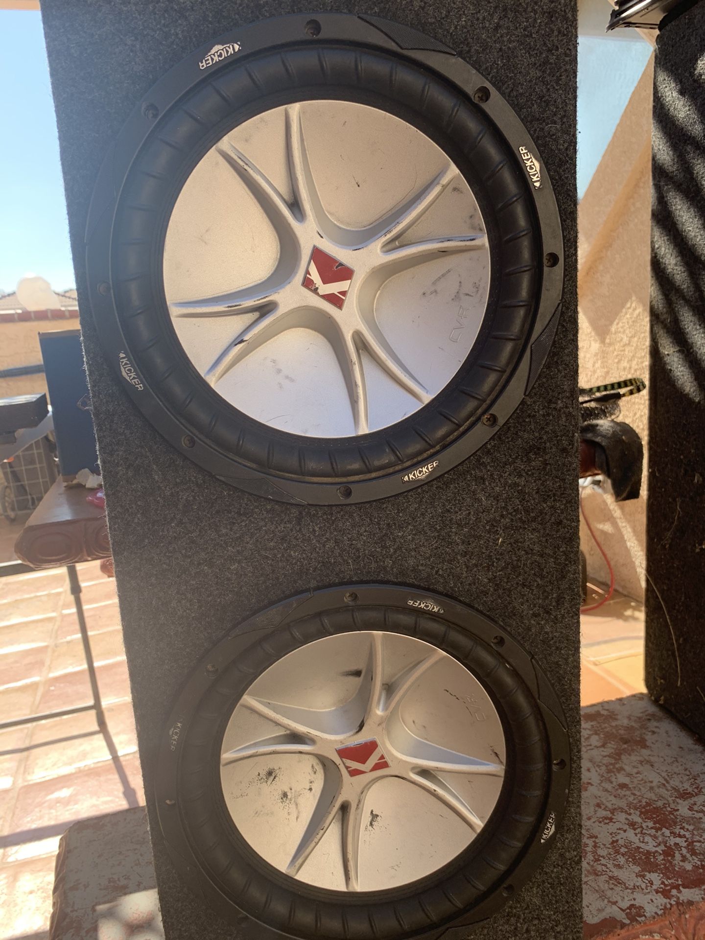 12” inch kicker cvr subwoofer with dual 4-ohm voice