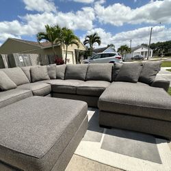 Large Grey Sectional free Delivery 