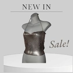 Chainmail Halter Crop Top
