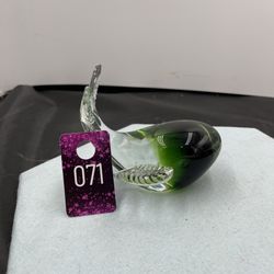Green Whale Paperweight 4”tall 4.25” Long