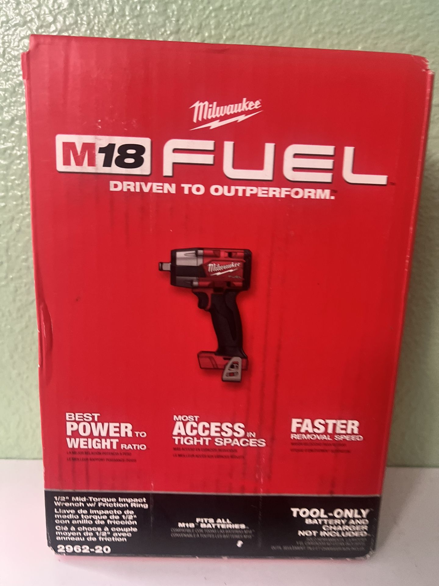 Milwaukee M18 FUEL Gen-2 18V Lithium-Ion Brushless Cordless Mid Torque 1/2 in. Impact Wrench w/Friction Ring (Tool-Only)