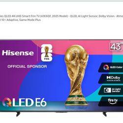 HISENSE 43" QLED SMART FIRE TV