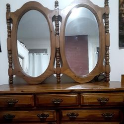 Real Wood Dresser With Mirror | Pickup Only 