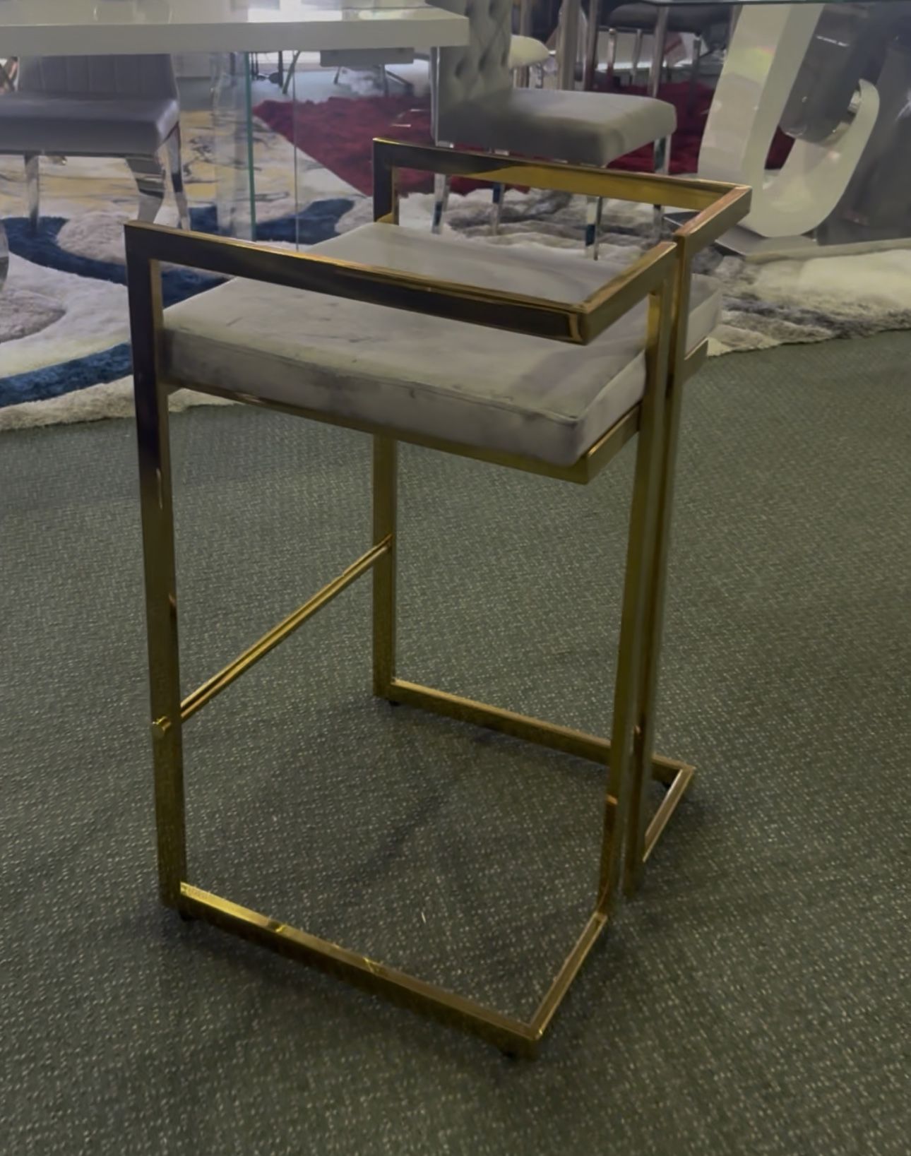 MODERN gray & gold Barstools