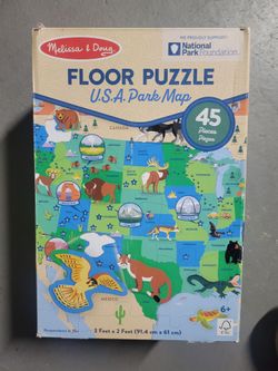 Map of US parks floor puzzle