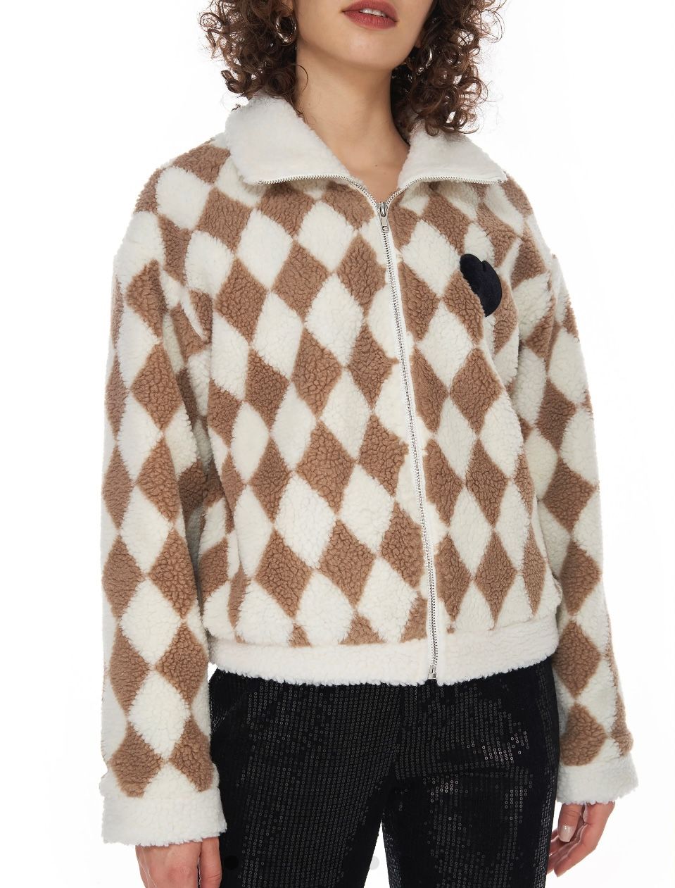 NWOT Love & Diamonds Sherpa Jacket