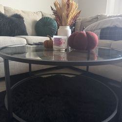 Black Glass Coffee Table 
