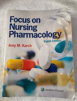 Focus on Nursing Pharmacology by Amy M. Karch (8th Edition, Trade Paperback) 