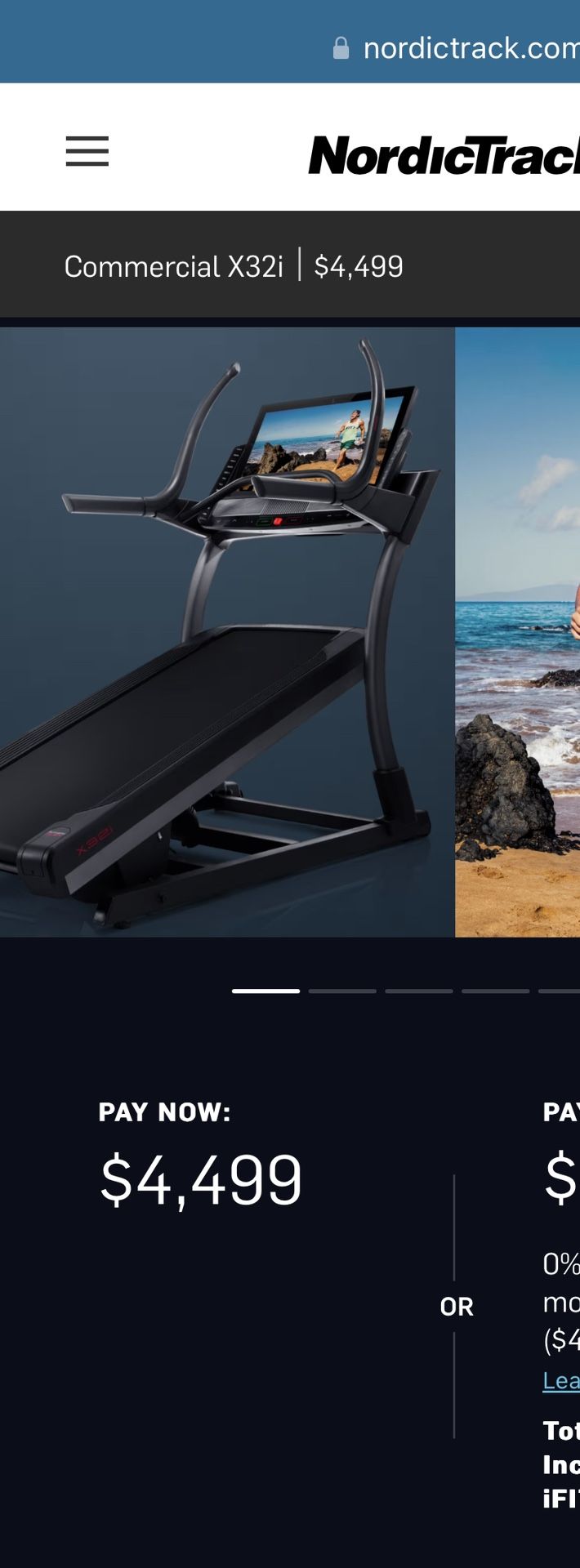 Nordictrack- commercial x32i - black GREAT CONDITION