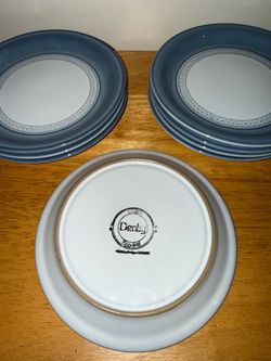Set of 10 Denby Castile 9 inch wide Plates