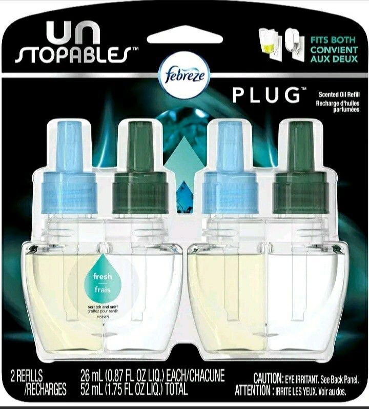 2 Count Unit Febreze Fresh Sky Scented Oil Plug In Refills Limited Edition 