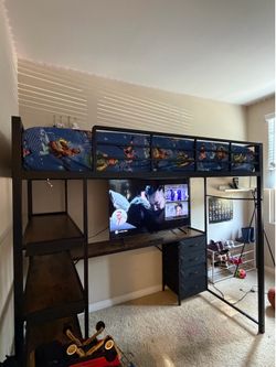 Twin size bed loft