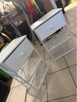 Set of 2 -Charging  station Side tables New
