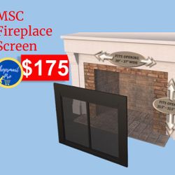 Fireplace Screen, Hutch, Exercise Bike 