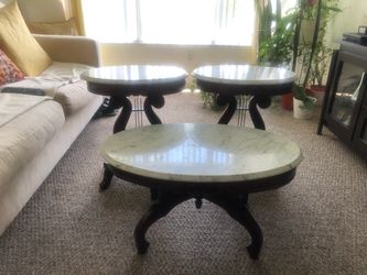 Marble Top Coffee and End Table Set