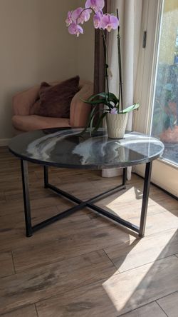 Round Epoxy Resin Coffee Table