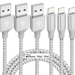 new iPhone Charger 3 Pack 10 ft Apple MFi Certified Lightning Nylon Braided Cable Fast Charging Cord Compatible with iPhone 13 12 11 Pro Max XR XS X 8