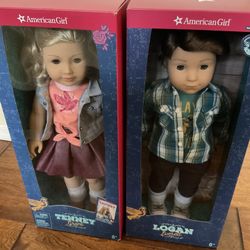 American Girl Dolls Tenney And Logan.  Brand New.  