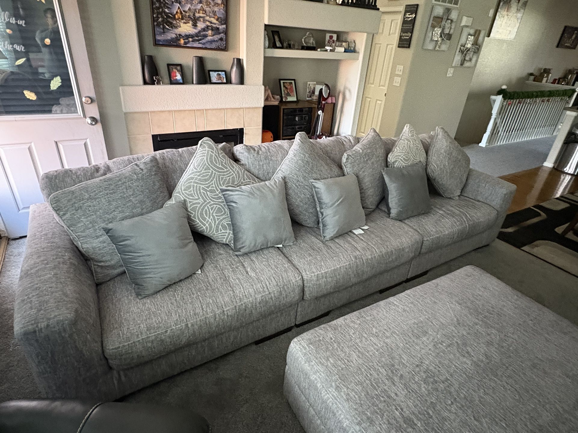 Sofa and Ottoman! Comfortable