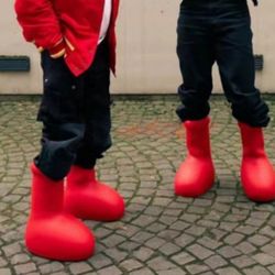 Red Astro Boy Rubber Boots Halloween 