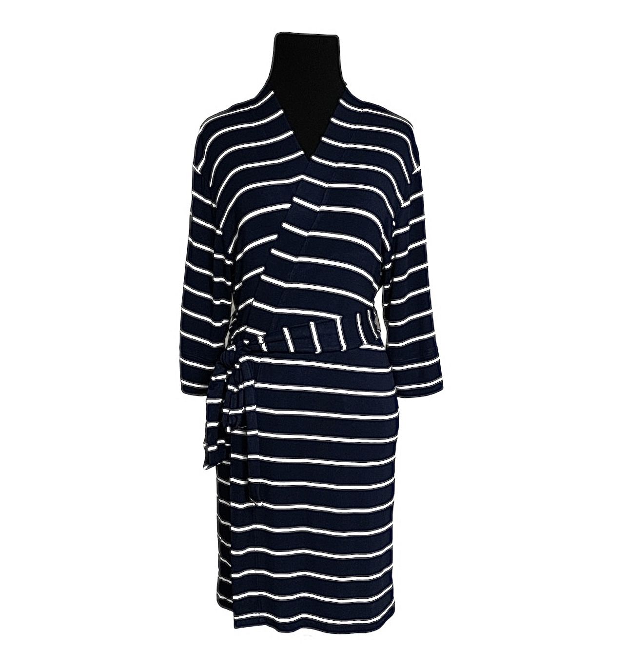 Everly Grey Striped Blue & White Robe
