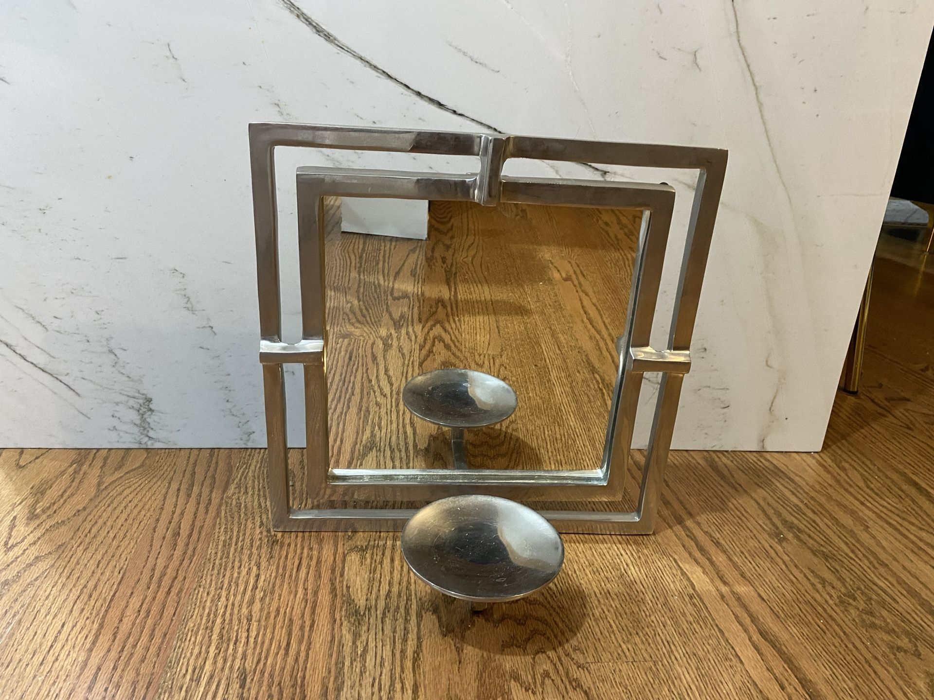 Square Mirror with Candle Holder