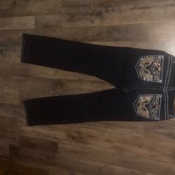 Girls Dark Jeans With Back Pocket Design