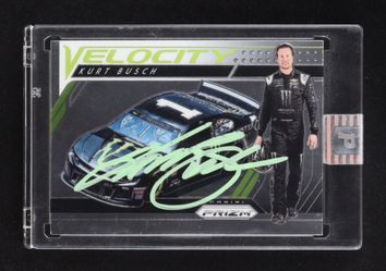 Kurt Busch Signed 2019 Panini Prizm #79 Velocity / With COA (Pristine Auction)