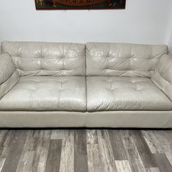 Raymour & Flanigan Furniture Leather Sofa