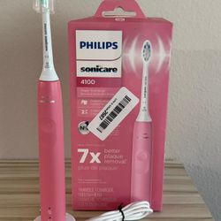 Philips Sonicare 4100 Electric Toothbrush – Rechargeable, Pressure Sensor, Pink