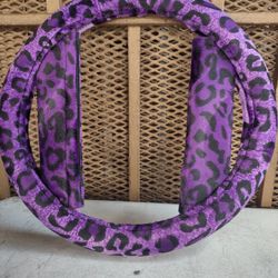 3pc Animal Print Steering Wheel Cover New